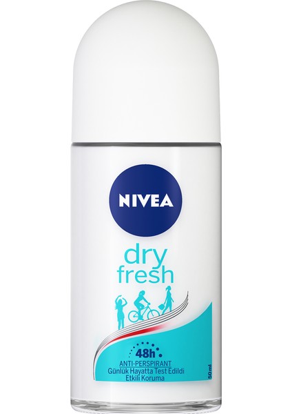 Kadın Nıvea Roll On 50 ml Dry Fresh 3 Adet