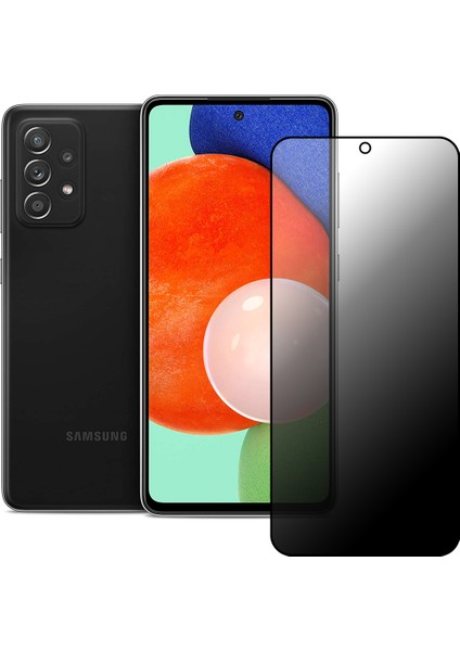 Samsung Galaxy A72 Hayalet Privacy Gizli Cam Ekran Koruyucu Siyah