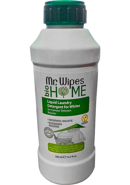 Mr. Wipes Sıvı Çamaşır Deterjanı Beyazlar Için 500 ml