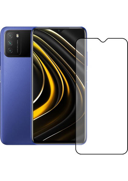 Xiaomi Poco M3 Ekran Koruyucu 9d Temperli Cam - Siyah