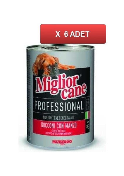 Biftekli Köpek Konserve Maması 405 gr 6'lı