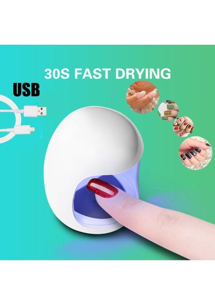 9W Uv USB Mini Jel Tırnak Kurutucu Bakım Lamba Pc ve Abs