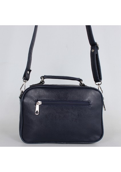 1381 Lacivert Suni Deri Bayan El ve Çapraz Omuz Çantası modelleri