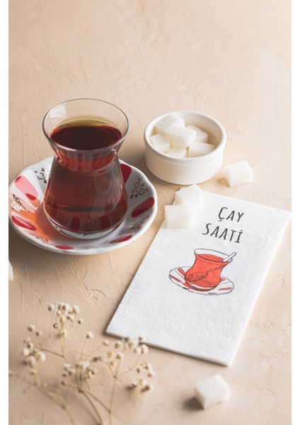 Napkin Store Baskılı Peçete Çay Saati 24'lü Paket 33 x 33 cm