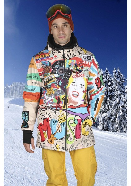 Doksanlar Temalı Outdoor Mont, Kayak ve Snowboard Montu Ön Fermuarlı fiyatları