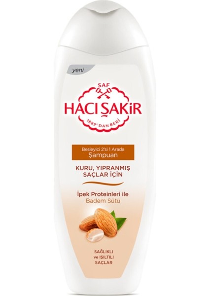 2'si1 Arada Şampuan Badem Sütü 500 ml 3'lü Paket