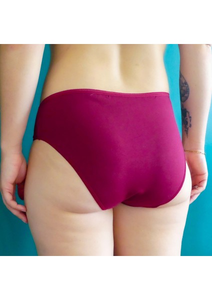 Klasik Bordo Yıkanabilir Regl Külodu fırsatları