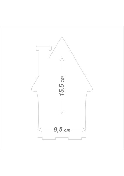 Yılbaşı Süsleri Ahşap Mdf Ev (6 Adet) Kahverengi - 41003 fiyatları