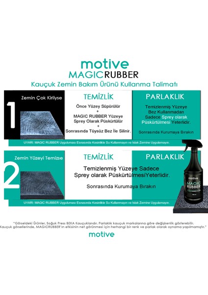 Magic Rubber Care - Kauçuk Zemin Bakım Ürünü modelleri