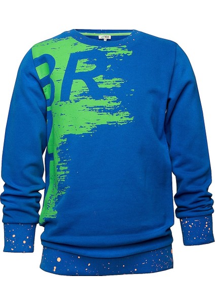 Neon Baskılı Erkek Çocuk Sweatshirt