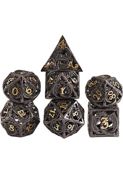 F Fityle 7 Adet Metal Zar Seti (Yurt Dışından)
