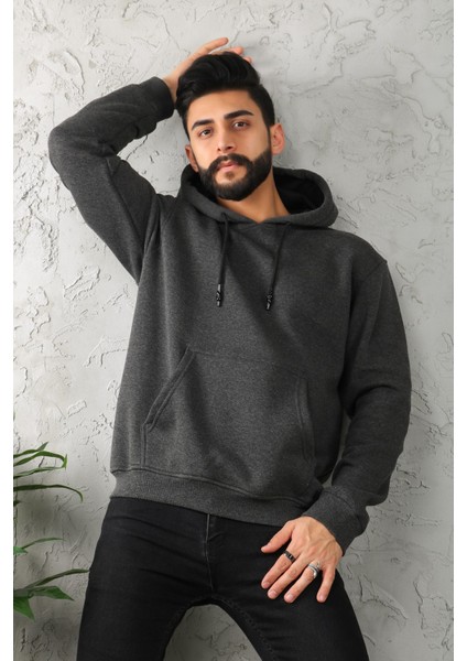 Gri Erkek Hoodie modelleri
