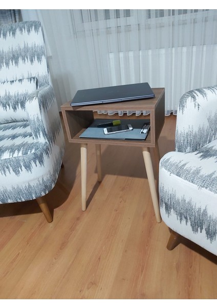 Eda Yan Sehpa, Ceviz,42 x 28 x 62 cm Z-EDA420-8064