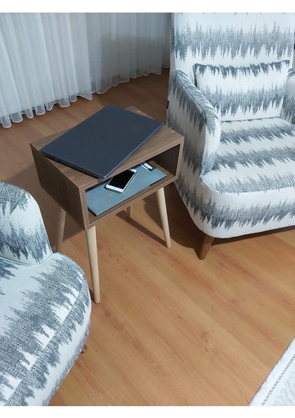 Eda Yan Sehpa, Ceviz,42 x 28 x 62 cm Z-EDA420-8064
