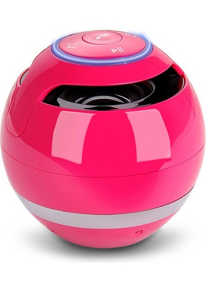 A18 Top Şekli Bluetooth Hoparlör LED Işık (Pembe) (Yurt Dışından)