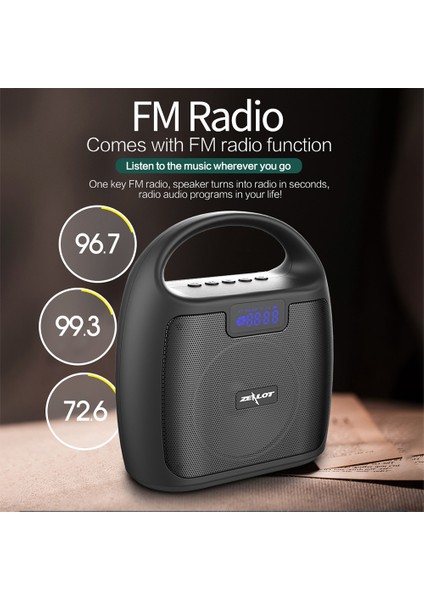 S42 Taşınabilir Fm Radyo Bluetooth Hoparlör (Siyah) (Yurt Dışından) fırsatları