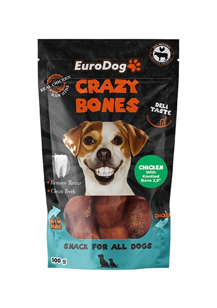 Chicken With Knott.bone 2.5" Köpek Çiğneme Kemiği 100GR