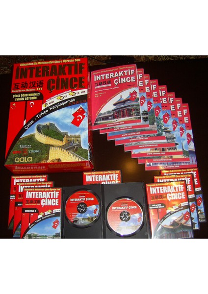 İnteraktif Çince Eğitim Seti (8 Kitap, 8 CD, 8 VCD)