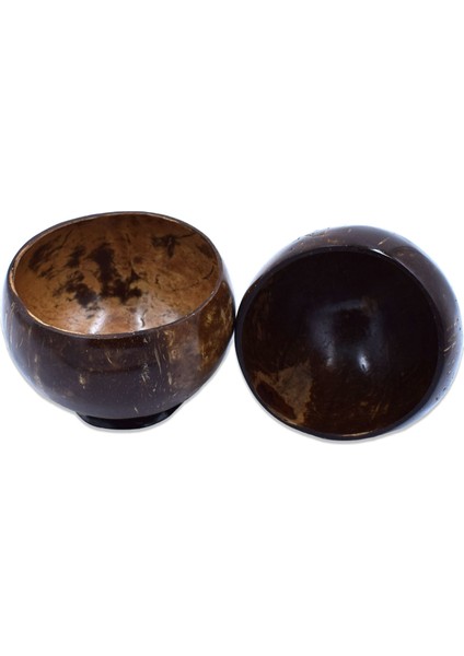 Hindistan Cevizi Kase 2 Adet Coconut Bowl Pürüzsüz Parlak Çerezlik Sosluk fiyatları