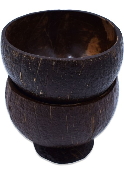 Hindistan Cevizi Kase 2 Adet Coconut Bowl Parlak Çerezlik Sosluk