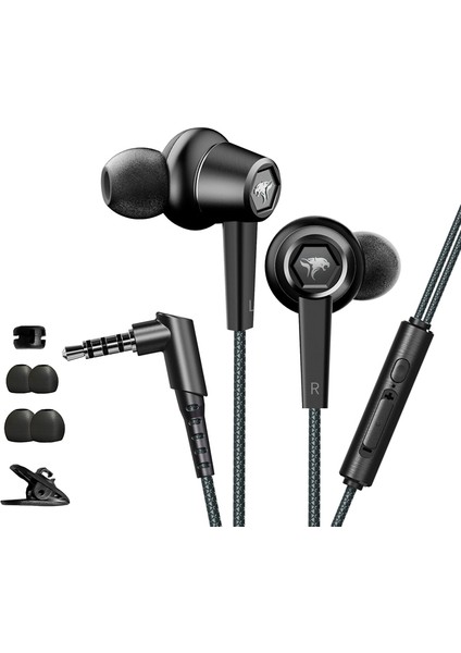 Vx2 Gaming 3.5mm Kulak Içi Mikrofonlu Oyuncu Kulaklığı Gurultu Engelleyici AL-34549 Siyah