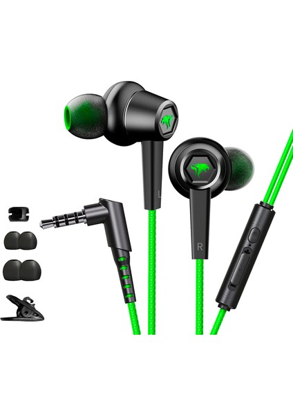 Vx2 Gaming 3.5mm Kulak Içi Mikrofonlu Oyuncu Kulaklığı Gurultu Engelleyici AL-34549 Yeşil