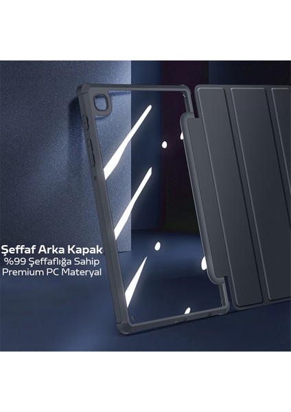 Sm Galaxy Tab A7 Lite T220-T225 Kılıf Mıknatıslı Toby Series Siyah