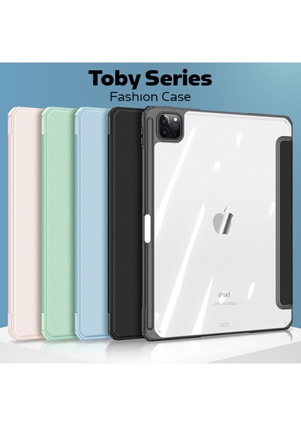 iPad Pro 11 (2018,2020,2021) Kılıf Kalem Bölmeli Toby Series Siyah