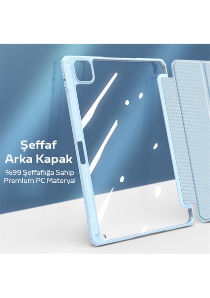iPad Pro 11 (2018,2020,2021) Kılıf Kalem Bölmeli Toby Series Mavi fiyatları