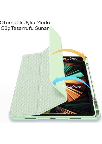 iPad Pro 11 (2018,2020,2021) Kılıf Kalem Bölmeli Toby Series Yeşil fiyatları