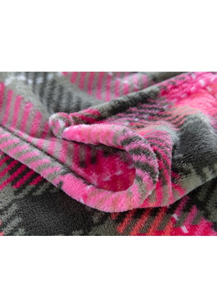 Antonin Çift Kişilik Welsoft Baskılı Battaniye - Haki / Pembe fiyatları