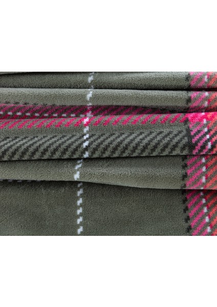 Antonin Çift Kişilik Welsoft Baskılı Battaniye - Haki / Pembe modelleri