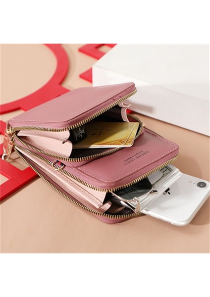 İyi Çanta Moda Dokunmatik Ekran Omuz Cep Telefonu Çantası Mini Crossbody Çanta Kadınlar Içın Deri Cep Cüzdan Çantalar Çanta (Yurt Dışından)