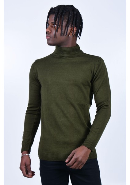 Kocmen Erkek Boğazlı Kazak K1248 - Haki