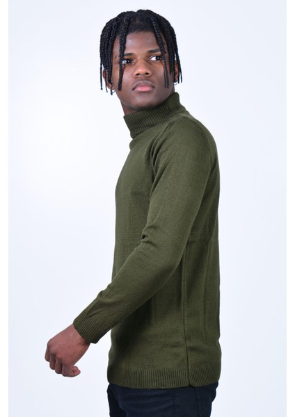 Kocmen Erkek Boğazlı Kazak K1248 - Haki modelleri