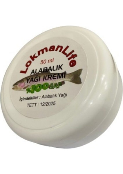 Lokmanlife Marka Alabalık Yağı Kremi 50 ml %100 Saf Alabalık Kremi Balık Yağı Kremi Katkısız