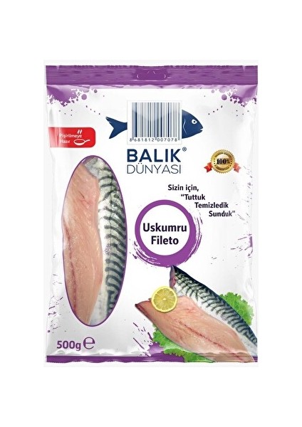 Balık Dünyası Uskumru Fileto 500 gr