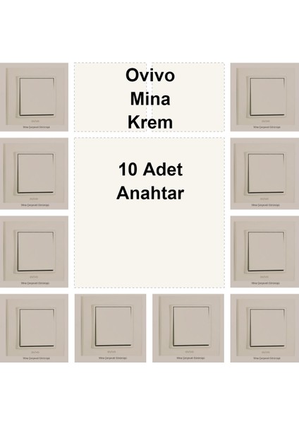 Ovivo Mina Krem 10 Adet Anahtar