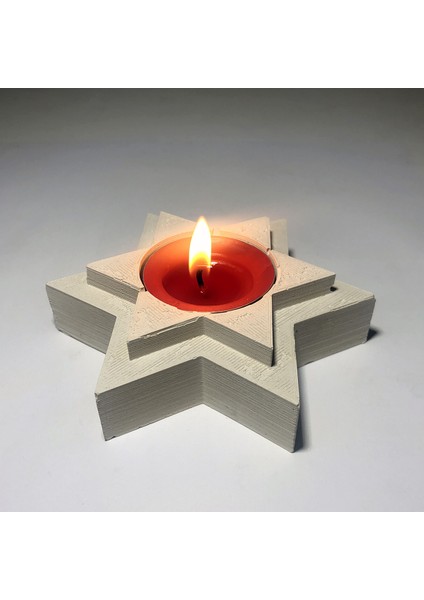 Beton Yıldız Tealight Mumluk modelleri