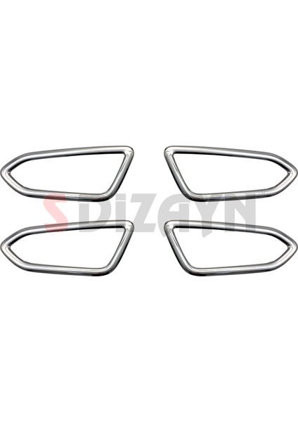 Renault Captur 2 Krom İç Kapı Kolu Çerçevesi 4 Prç. 2020 Üzeri modelleri