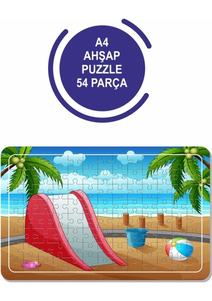 Kayıdırak, Deniz ve Deniz Topu A4 54 Parça Puzzle, Oyuncak, Yapboz