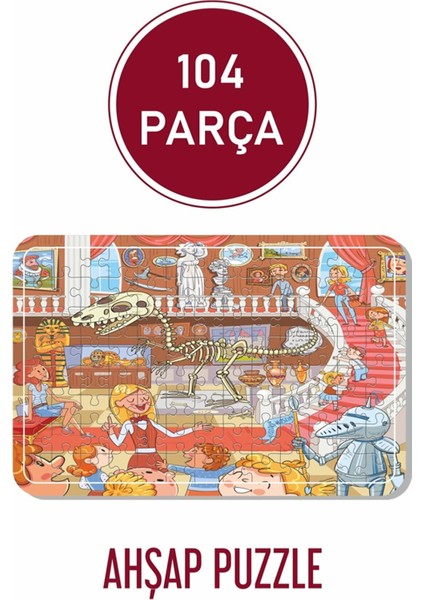 Müzeyi Geziyoruz 104 Parça Ahşap Puzzle