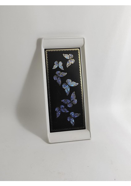 Modern Ethnic Küçük Kelebek Desenli Pleksi Küçük Boy Servis Sunum Tepsisi 29*13 cm Çay Kahve Tepsisi fiyatları