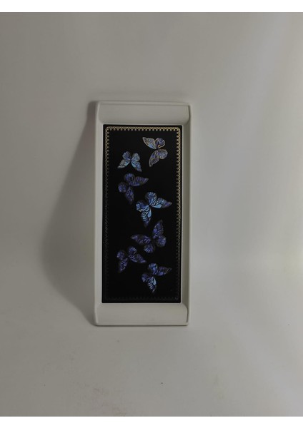 Modern Ethnic Küçük Kelebek Desenli Pleksi Küçük Boy Servis Sunum Tepsisi 29*13 cm Çay Kahve Tepsisi modelleri