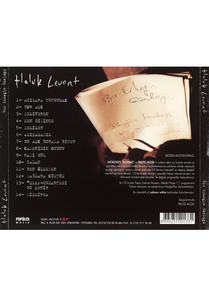 Haluk Levent – Bir Erkeğin Günlüğü CD
