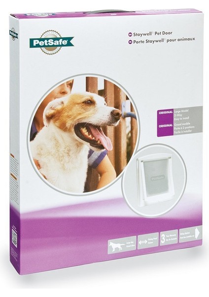 Pet Safe 760 Ef Staywell 2 Yönlü Kilitli Büyük Boy Kapı Beyaz