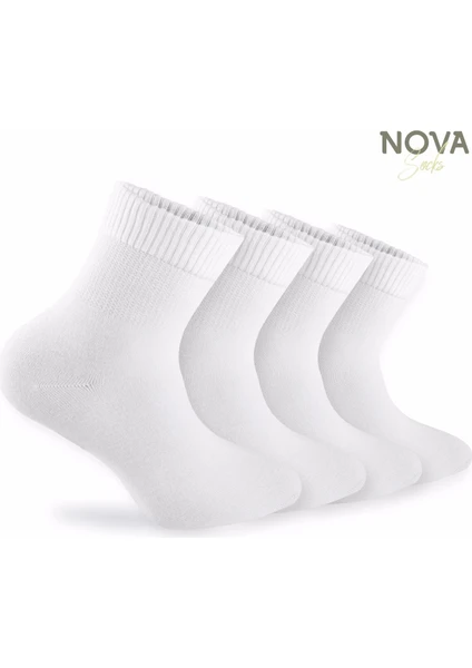 Nova Socks Kadın 4'lü Bambu Lastiksiz Sıkmayan Extra Rahat Şeker Çorabı / Çorap