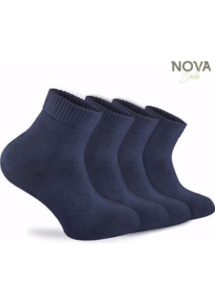 Nova Socks Kadın 4'lü Bambu Lastiksiz Sıkmayan Extra Rahat Şeker Çorabı / Çorap