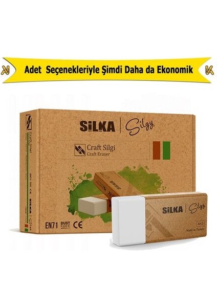 Craft Beyaz Silgi Orta Boy 6 Adet