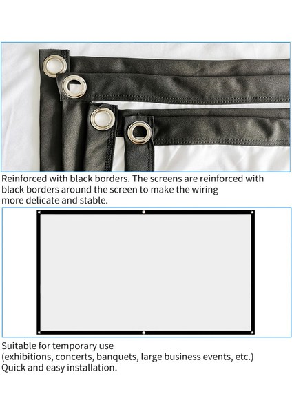 Açık Kamp Için Projektör Ekranı Ev Sineması 84 In (172X128CM) 4: 3(Yurt Dışından) fırsatları